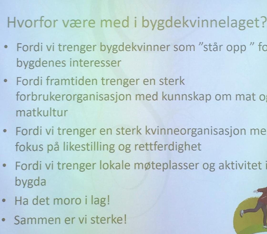 Derfor er vi med i Bygdekvinnelaget