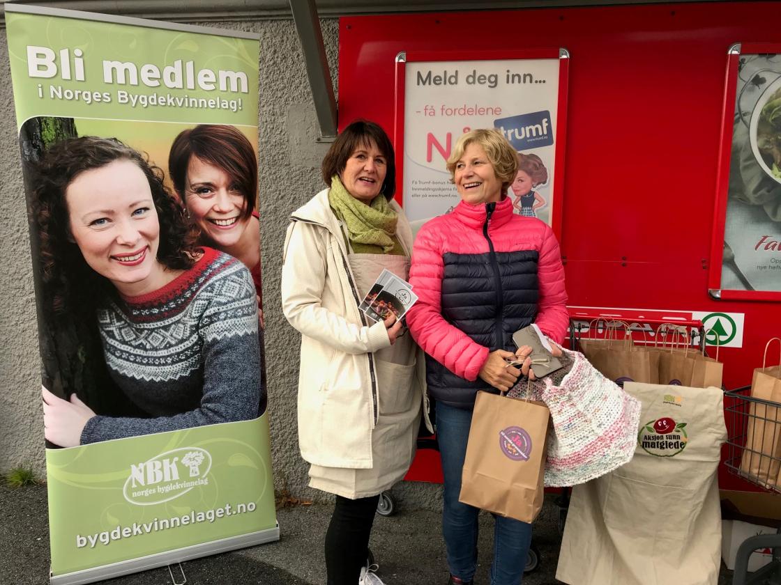 Erla Hoel var heldig og fekk seg ein pose gronsaker