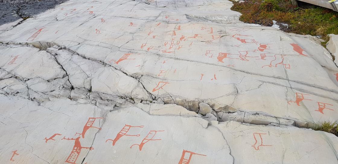 Helleristninger, farget i ettertid