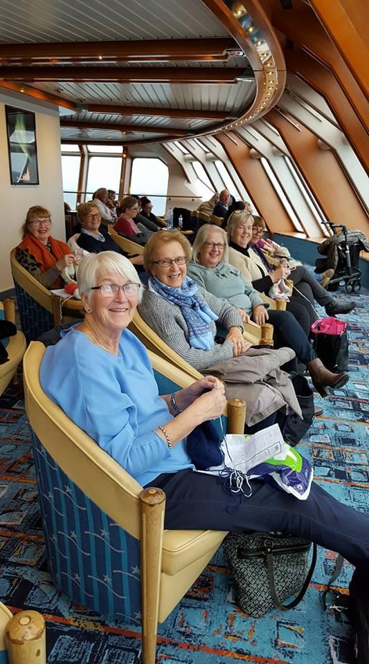 Bygdekvinnedamer på tur til Bergen med hurtigruten