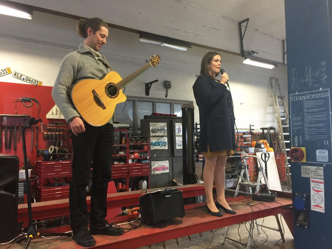 Minikonsert i uvanlig konsertlokale