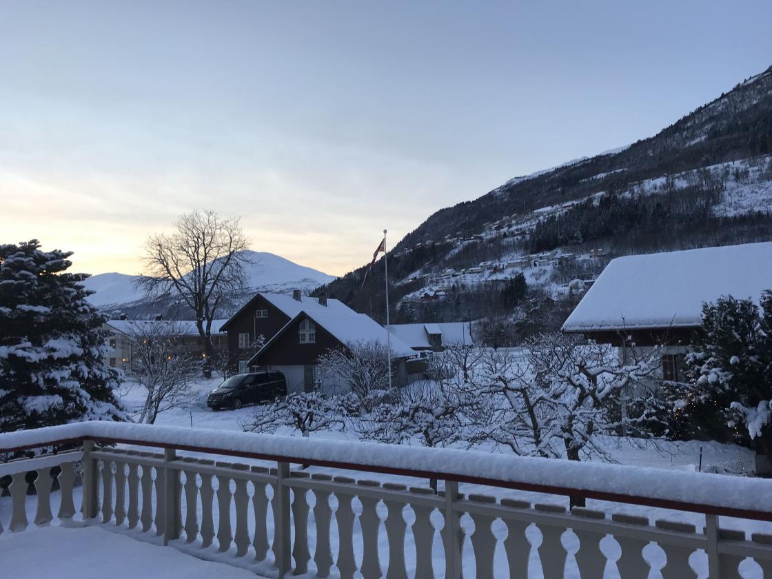 Januarbilde frå verandaen.