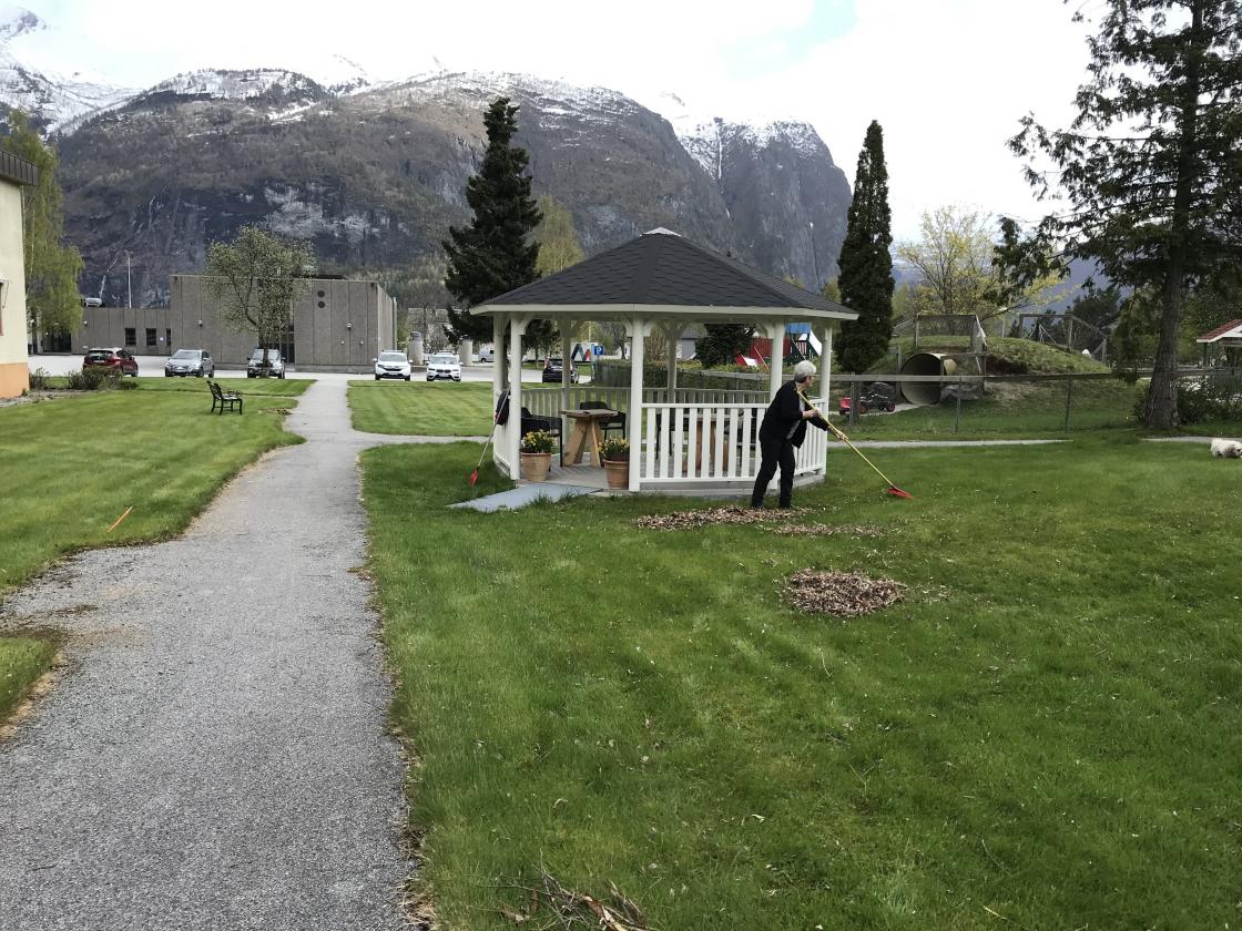 Var heldig med veret,- fint i hagen!