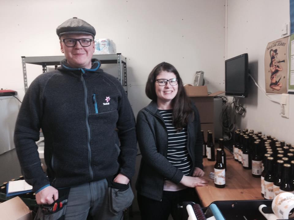 Roar Haukvik og Aili Kaasik i Fjord bryggeri