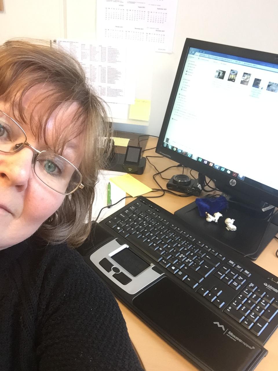 Kontoret. Linda Nordlie. Lagrer alle bidragene dere sender inn.