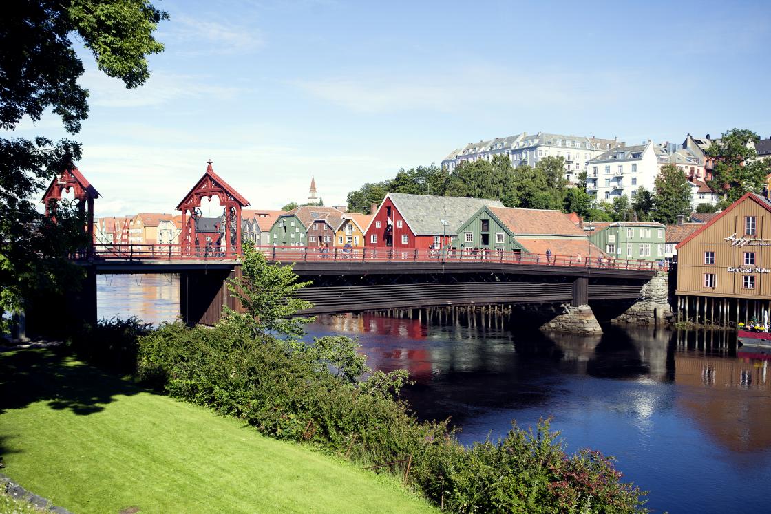 Inspirasjonsseminaret 2019 skal vere i Trondheim. Her er gamle Bybro ved Nidelven. Foto:Tom Gustavsen/Visit Trondheim