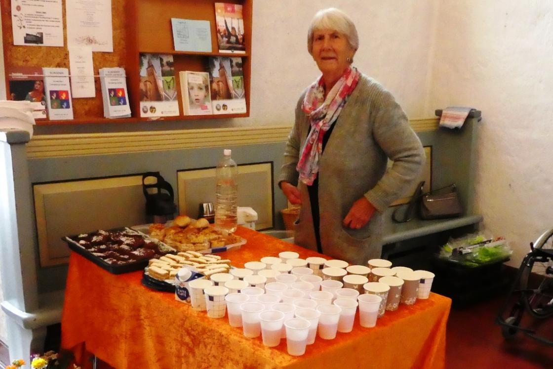 Anne Marie Schreiner, Høsstakkefest med kirkekaffe i Slagen Kirke