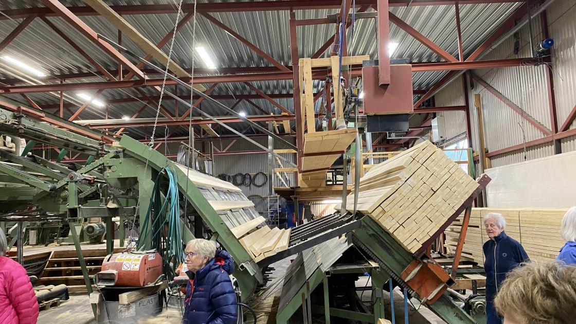 Start på produksjonslinja høvling