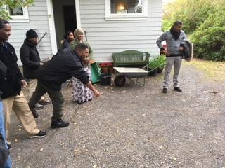 vi kastet på stikka