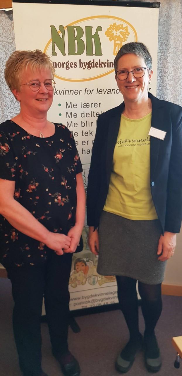 &amp;quot;Foto:Liv Spilde&amp;quot;. Biletet er av Brita Dagestad Bjørke, nestleiar i HBK og Asa Gunnarsdottir, nyvald leiar i HBK