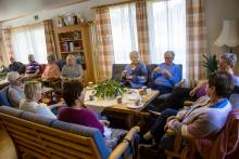 Den populære kafeen i Sira holder åpent fra klokka 11 til 13 hver torsdag. Foto: Daniel Tønnessen.