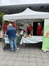 Vi hadde egen stand utenfor Frivilligsentralen 