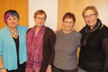 STYRET F.V: Ingvild Johansen (styremedlem), Bodil Bjørlo Takle (nestleiar), Turid Aud Kvåle (styremedlem) og Jenny Myklebust (leiar).  Jenny Norddal og Mai Britt Karlsen var ikkje tilstades på bilete.