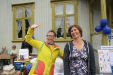 Sigrid Lian fra markedskomiteen og Christina Leverkus som har satt Kulturminnedagene i Holmestrand på kartet!