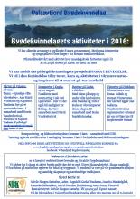 Bygdekvinnelagets aktiviteter 2016